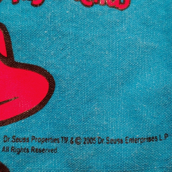 Dr SEUSS Vintage 2005 Canvas Library Tote I Love to READ📕📕Cat In The HAT, RARE - Picture 4 of 8